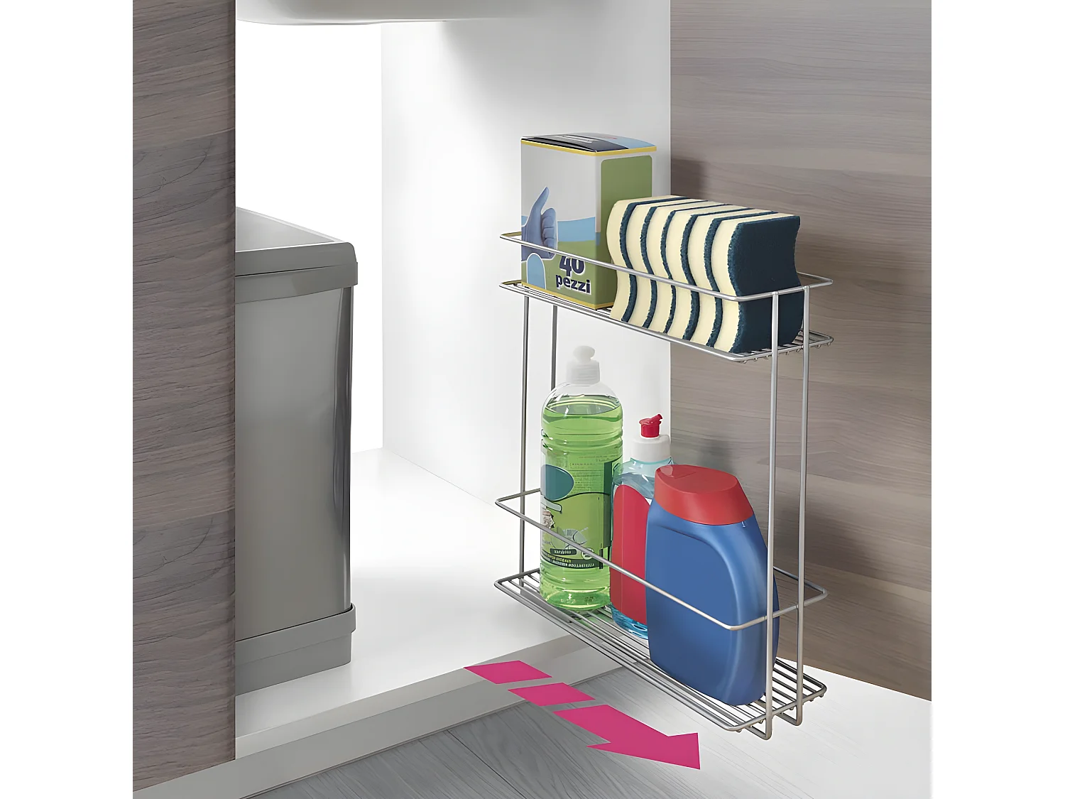 Organisateur de Rangement Amovible IN&OUT XL de Metaltex