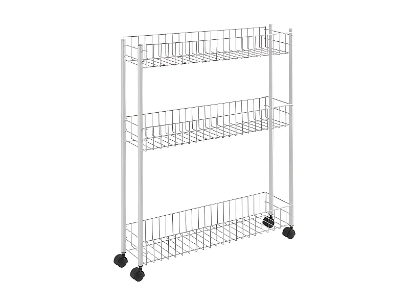 Estante Multiuso 3 Andares FINO 3 Metaltex Prateado 58x16x72 cm