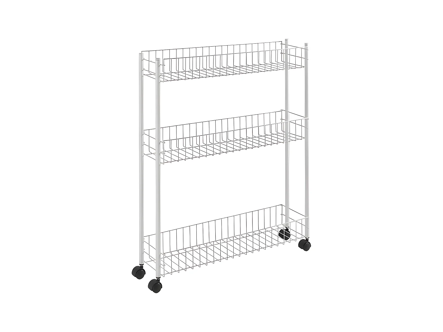 Étagère Multiuso 3 Étages FINO 3 de Metaltex. Finition Polytherm® Couleur Argent