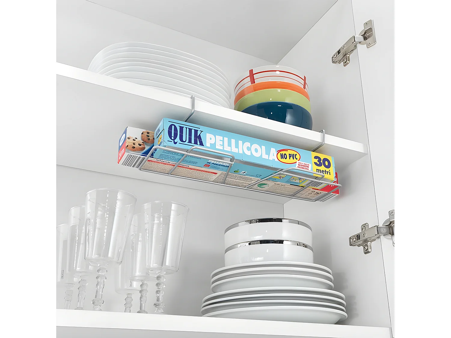 Support suspendu pour rouleaux de cuisine WRAP de Metaltex