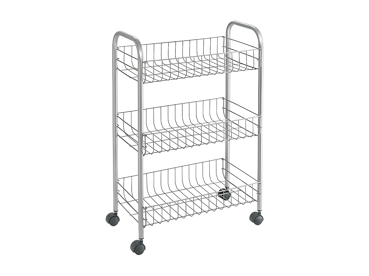 Mehrzweckregal 3 Regale LUGANO von Metaltex 41x23x63 cm Silber