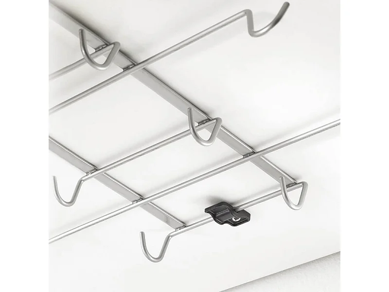 Porte-tasses SPIDER MUG Metaltex, 10 tasses ou mugs, finition Polytherm® couleur argentée.