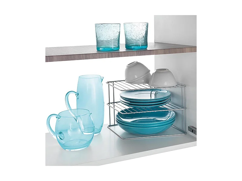 Mensola d'angolo per armadio Metaltex Palio 3 altezze 25x25x19cm