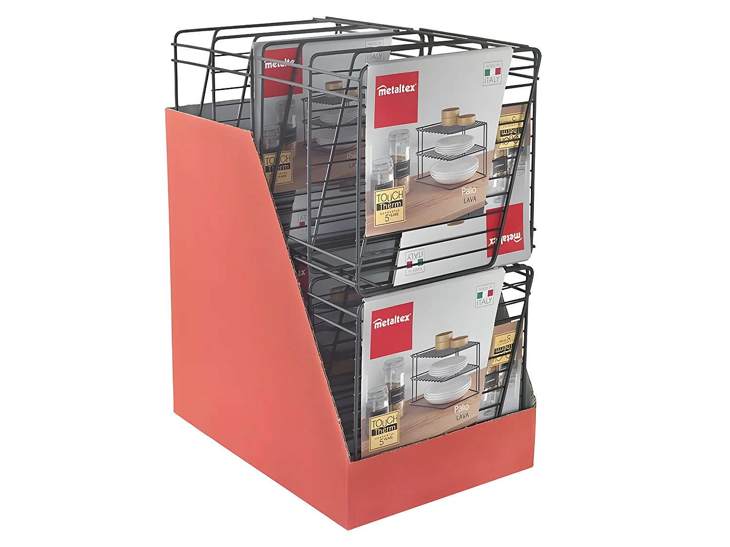 Rangement 3 Niveaux PALIO Série LAVA de Metaltex avec Finition Touch-Therm® Couleur Noir