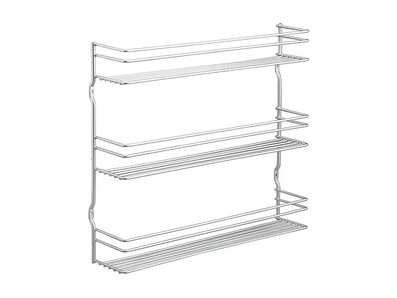 Étagère à épices 3 Niveaux Série PEPITO de Metaltex. Finition Polytherm® Couleur Argent