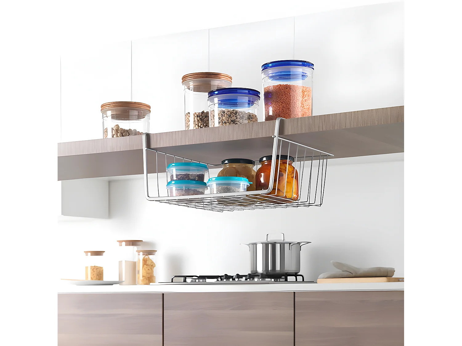 Étagère 30 cm KANGURO de Metaltex. Finition Polytherm® Couleur Grise