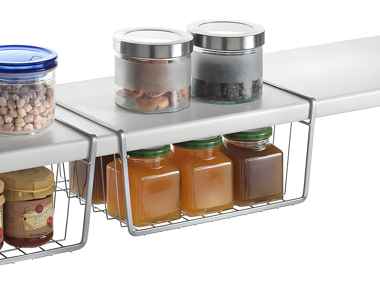 Étagère 30 cm KANGURO de Metaltex. Finition Polytherm® Couleur Grise