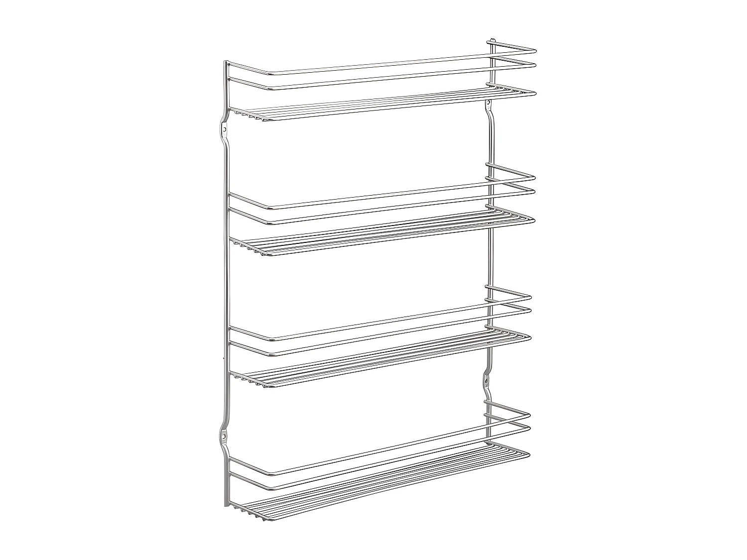 Étagère à épices 4 Niveaux Série PEPITO de Metaltex. Finition Polytherm® Couleur Argent