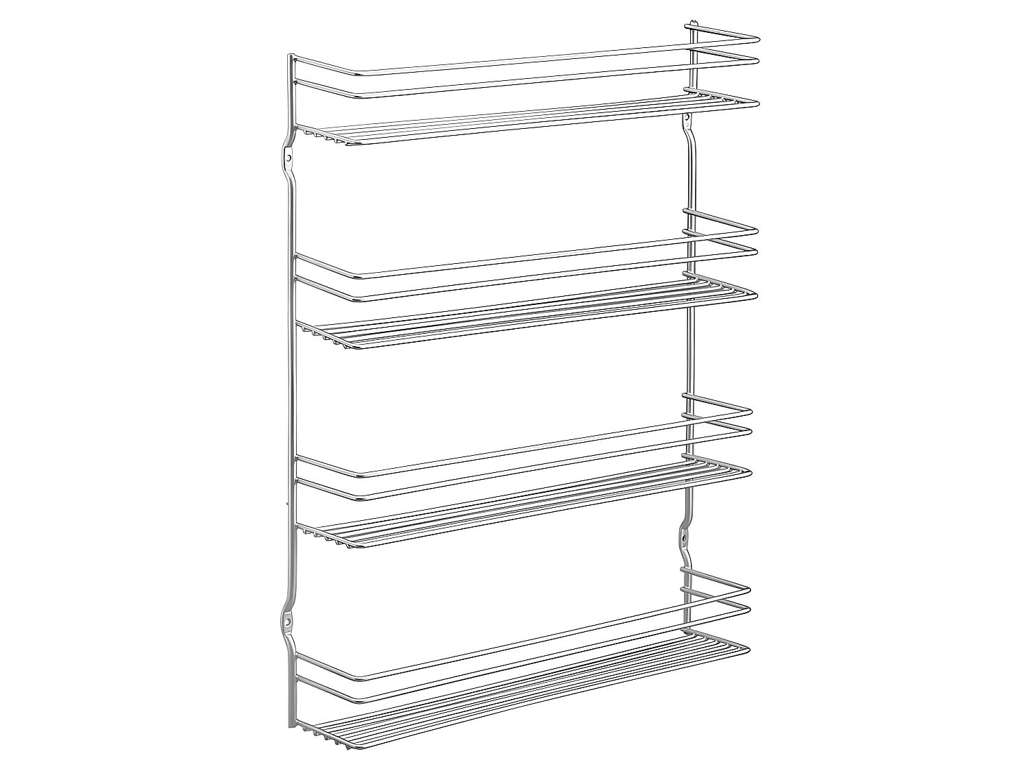 Kruidenrek Wandmodel 4 Niveaus Pepito Metaltex Zilver
