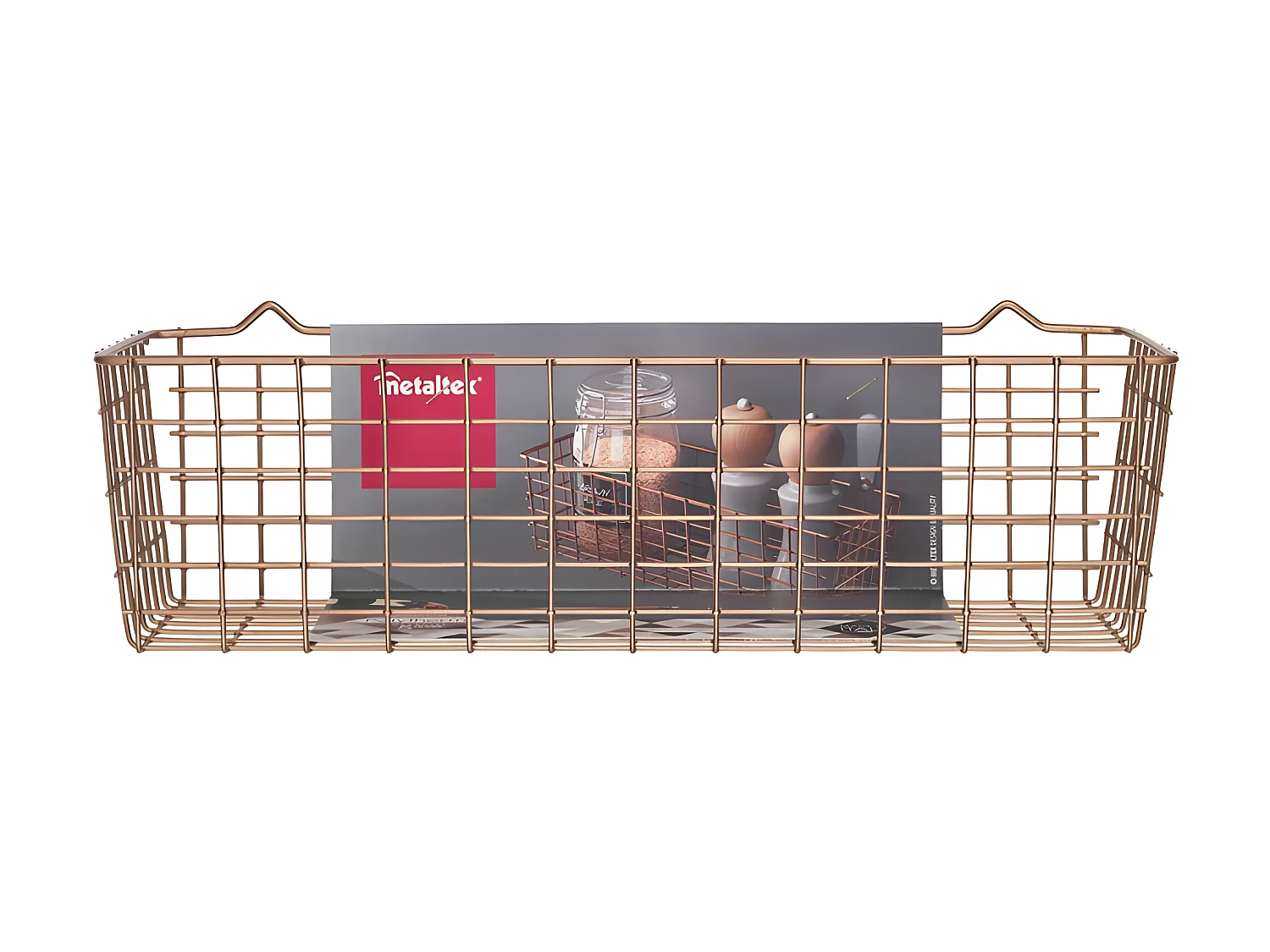 Cesto Multiuso KOALA Série COPPER Metaltex Cobre 33x12x9 cm