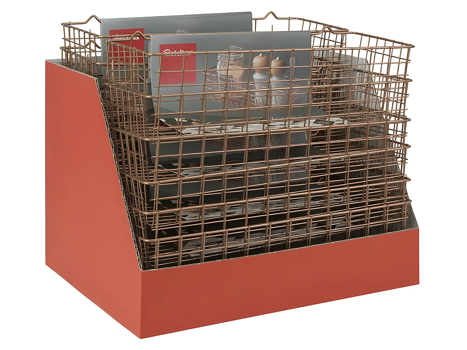 Multifunctionele Mand KOALA Serie COPPER Metaltex Koper 33x12x9 cm