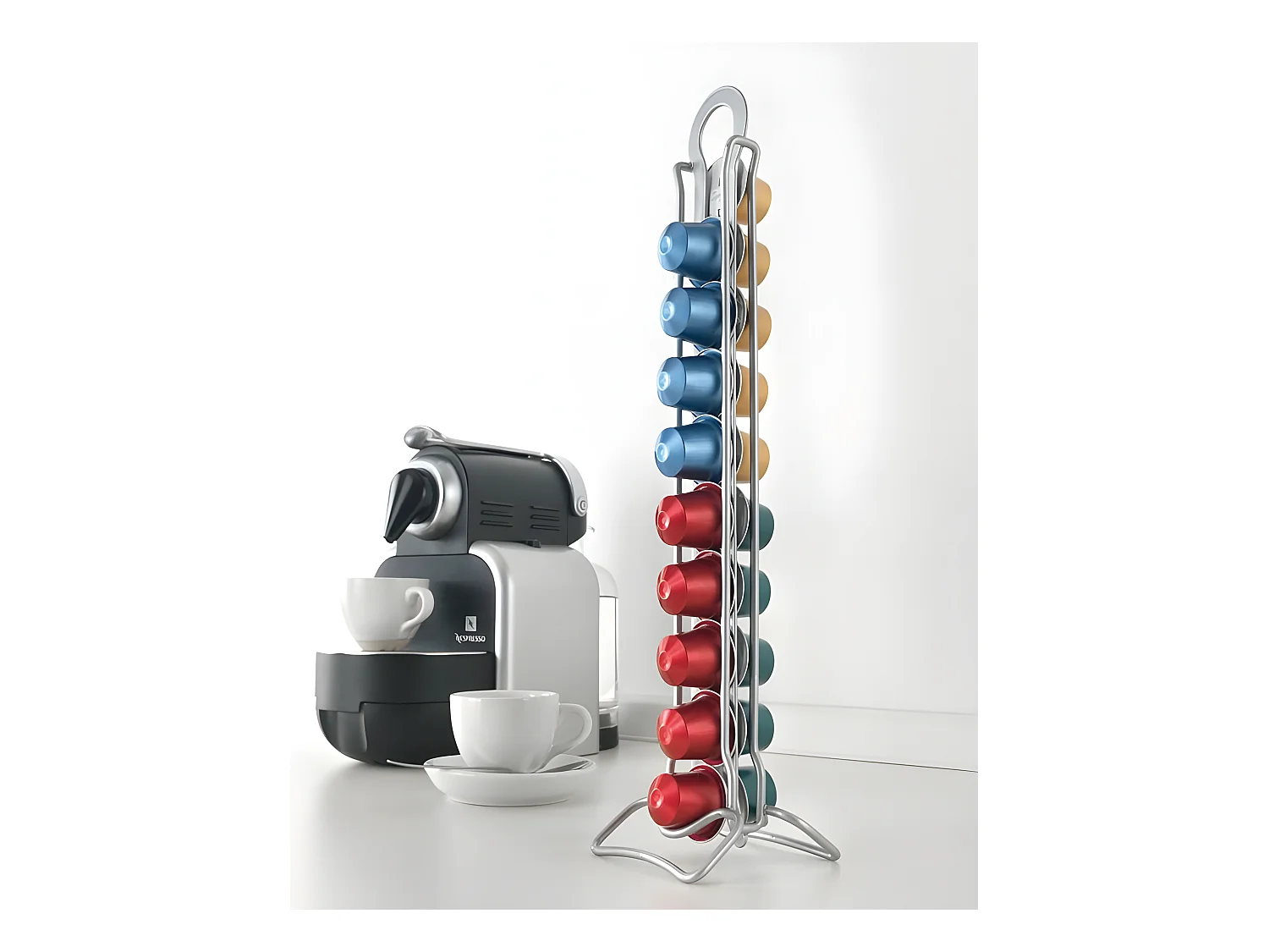 Capsulehouder Café CAPSULO 20 stuks Métaltex Grijs Polytherm®