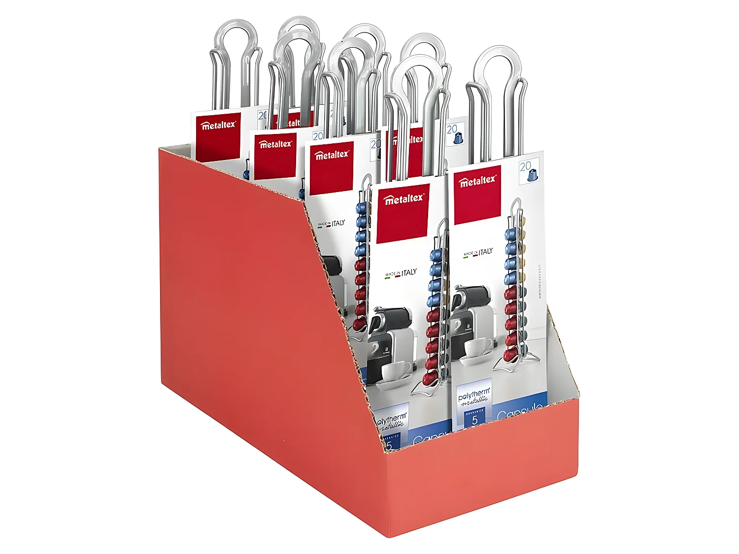 Portacápsulas Café CAPSULO 20 piezas Métaltex Gris Polytherm®