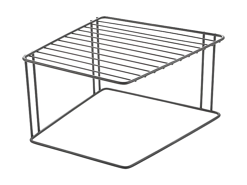 Coin Repose-Pieds 2 Niveaux BOXE Série LAVA en Métaltex. Finition Touch-Therm® Couleur Noir