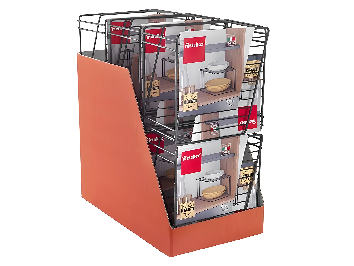 Coin Repose-Pieds 2 Niveaux BOXE Série LAVA en Métaltex. Finition Touch-Therm® Couleur Noir