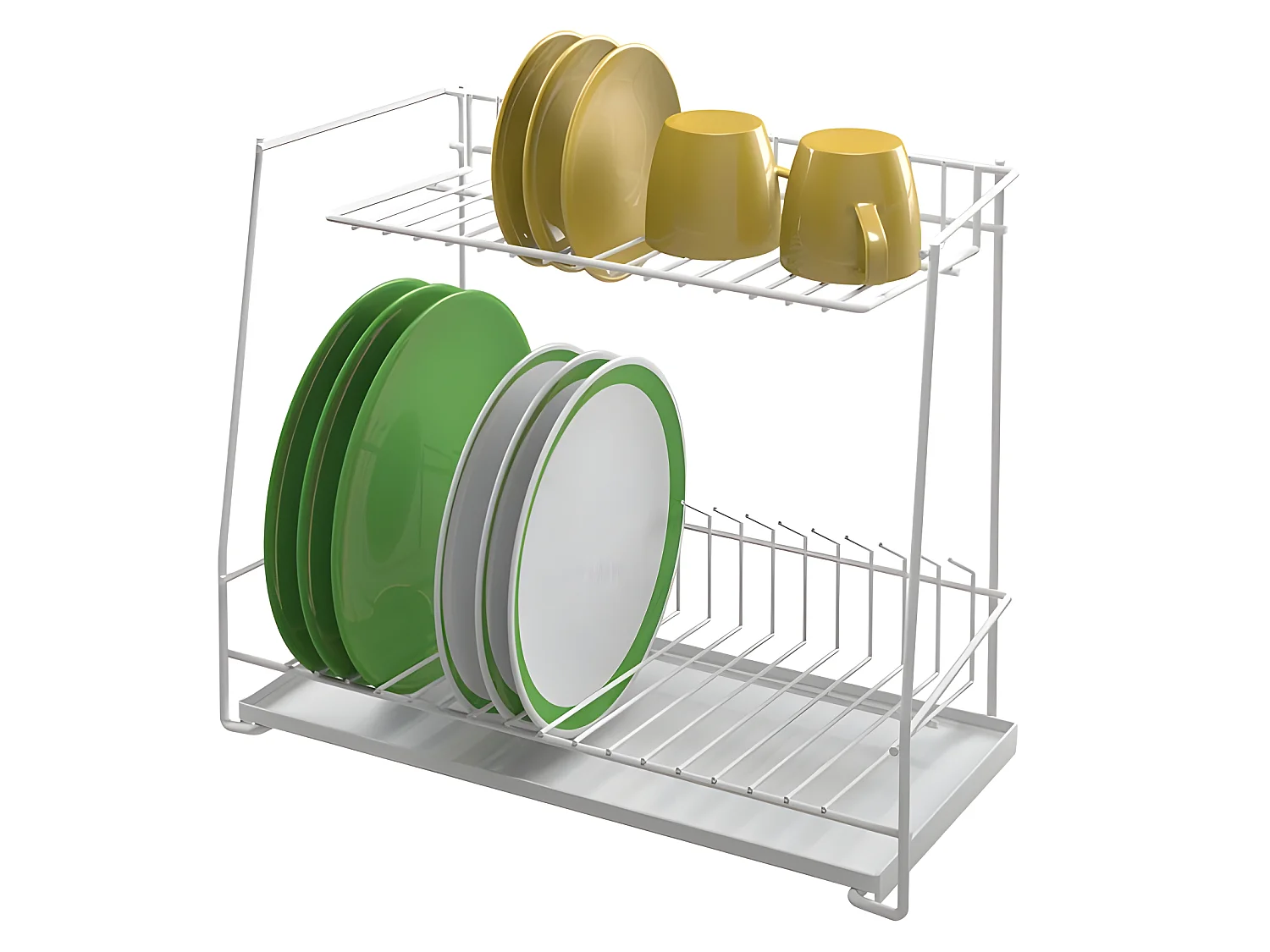 Porte-plat 2 Niveaux avec Plateau LAGON de Metaltex 45x25x38 cm