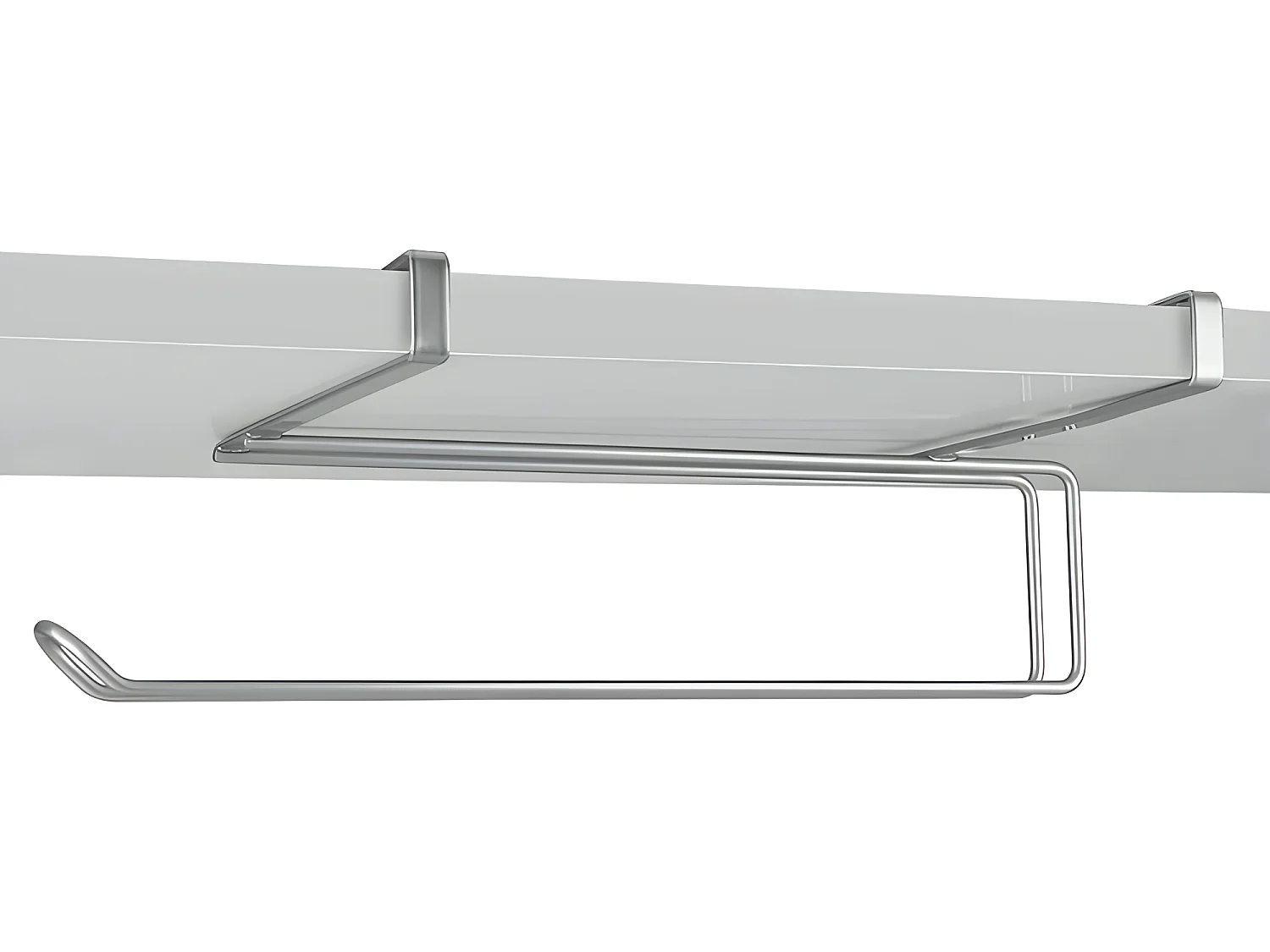 Porte-rouleau de cuisine EASY ROLL Metaltex, finition Polytherm® couleur argentée.