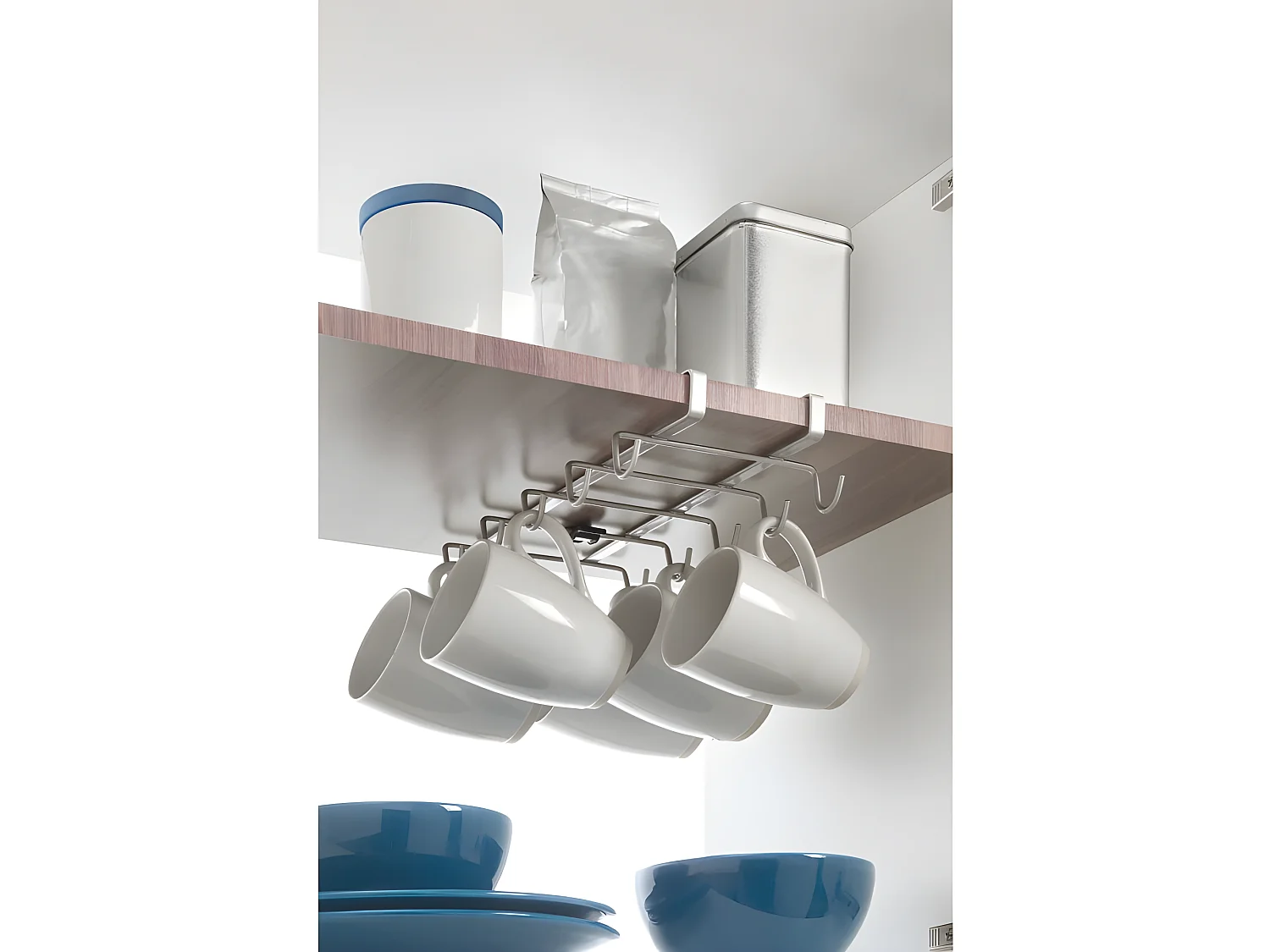 Tassenhalter MY MUG Metaltex 10 Tassen Polytherm® silber 14x28x6 cm