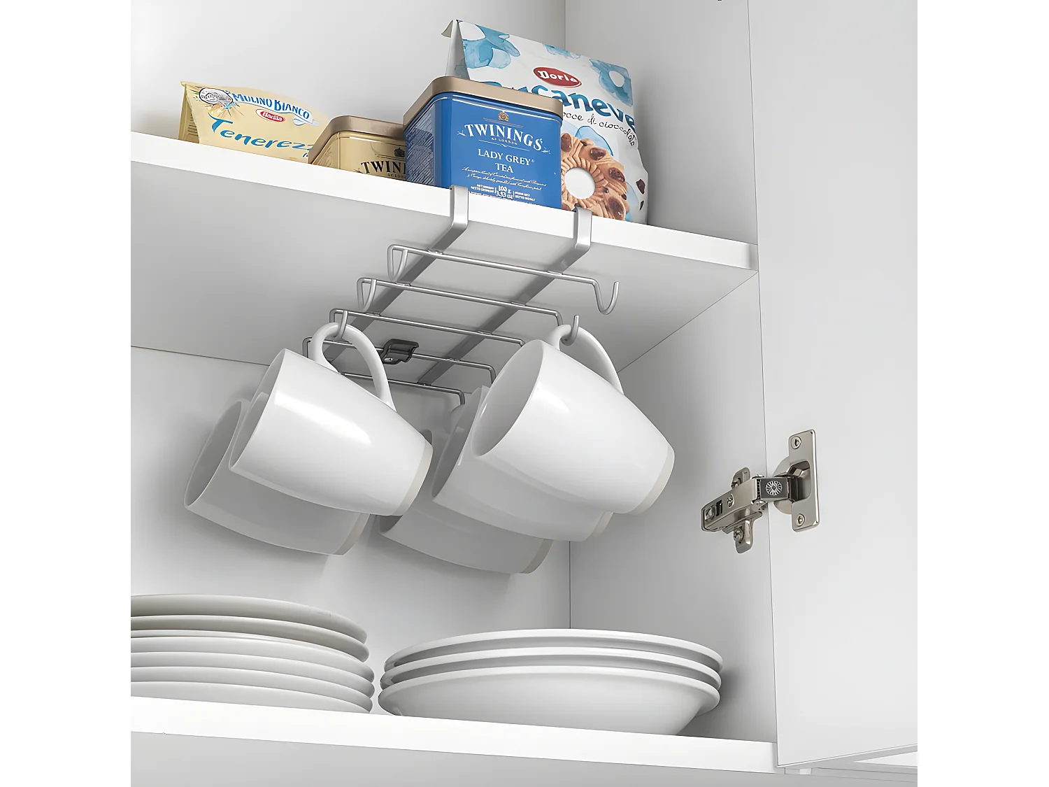 Tassenhalter MY MUG Metaltex 10 Tassen Polytherm® silber 14x28x6 cm