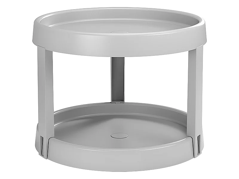 Organizador Rotativo 2 Níveis GIRO 2 Metaltex Plástico Cinzento Ø28 x 21 cm