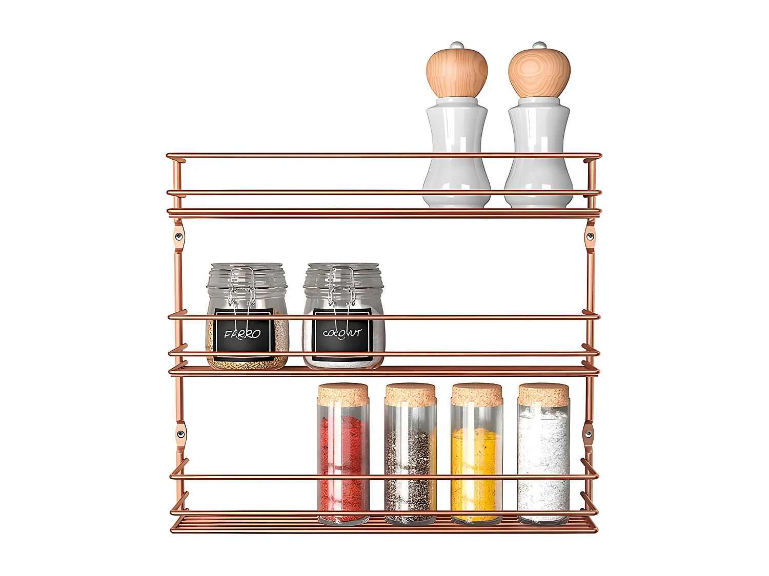 Étagère à épices 3 Niveaux Série PEPITO COPPER de Metaltex
