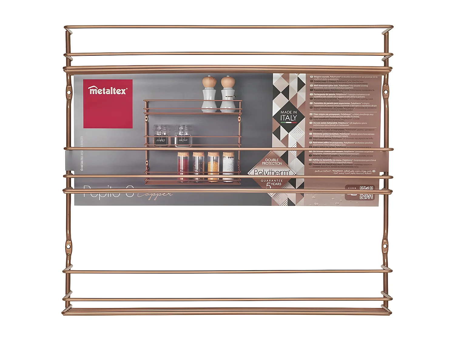 Étagère à épices 3 Niveaux Série PEPITO COPPER de Metaltex