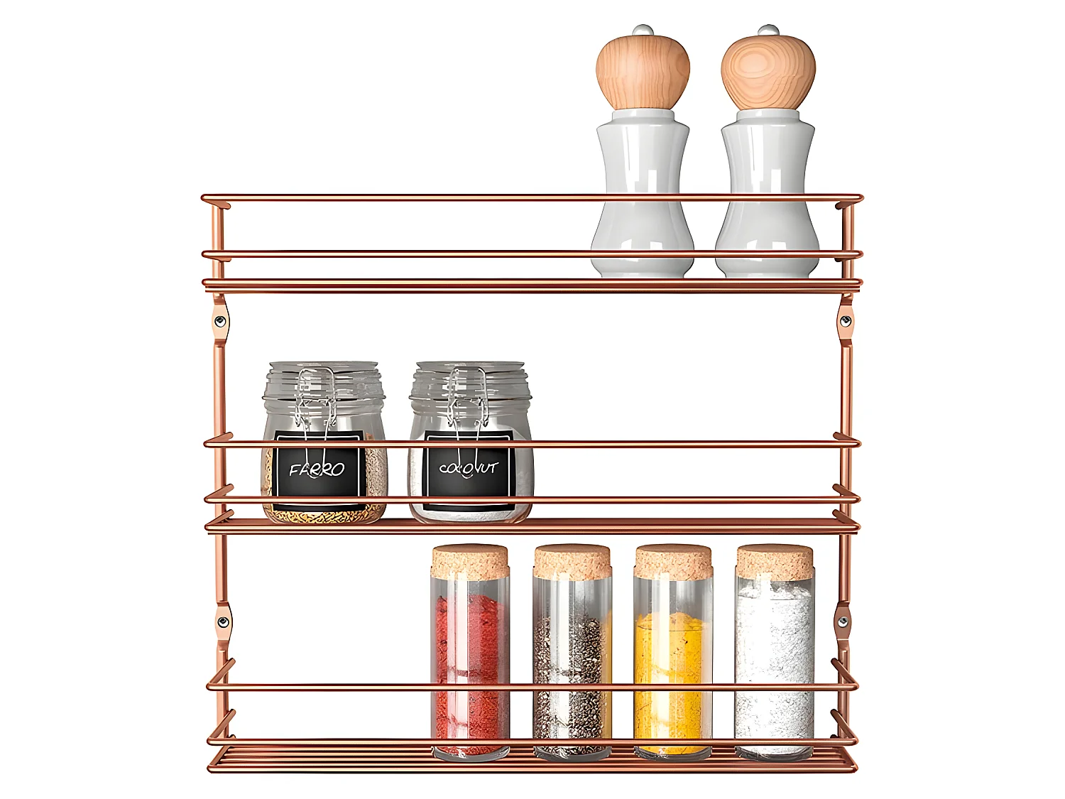 Étagère à épices 3 Niveaux Série PEPITO COPPER de Metaltex