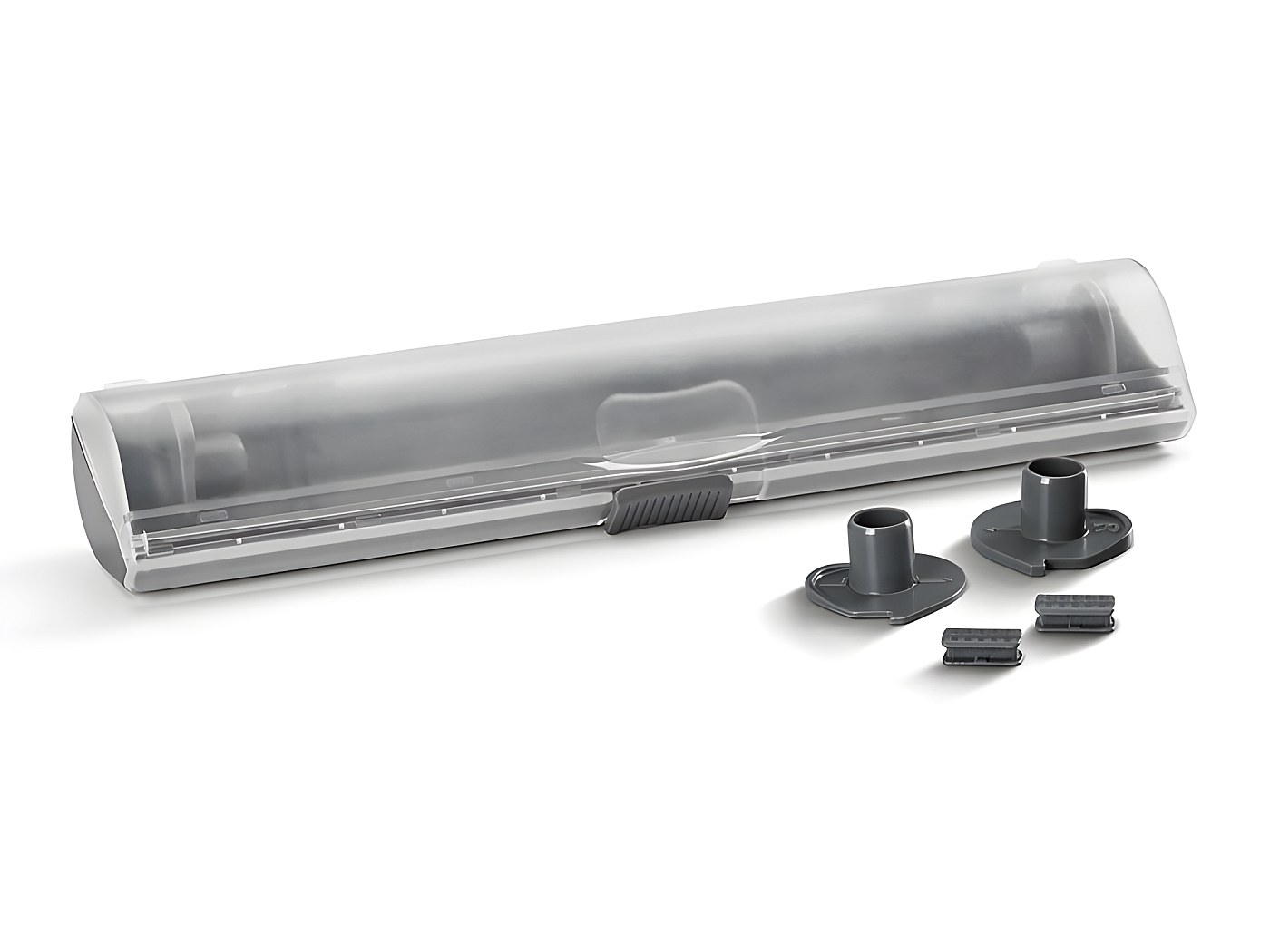 Organizer Porta Rotoli Metaltex - Grigio Metallizzato, 12x14x15 Cm - Per Carta Da Cucina, Made In Italy - Foto 3