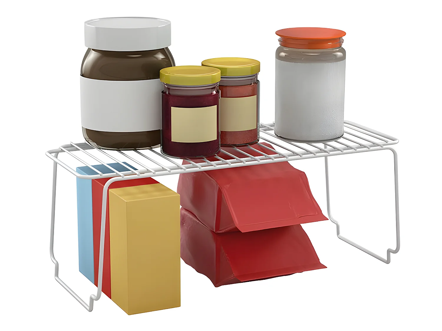 Étagère empilable BRIDGE de Metaltex. Finition Polytherm® Couleur Grise