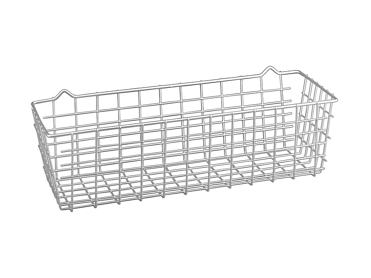 Panier Multiusage KOALA Metaltex. Finition Polytherm® Couleur Argent