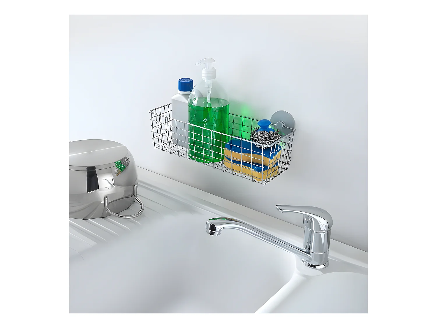 Panier Multiusage KOALA Metaltex. Finition Polytherm® Couleur Argent