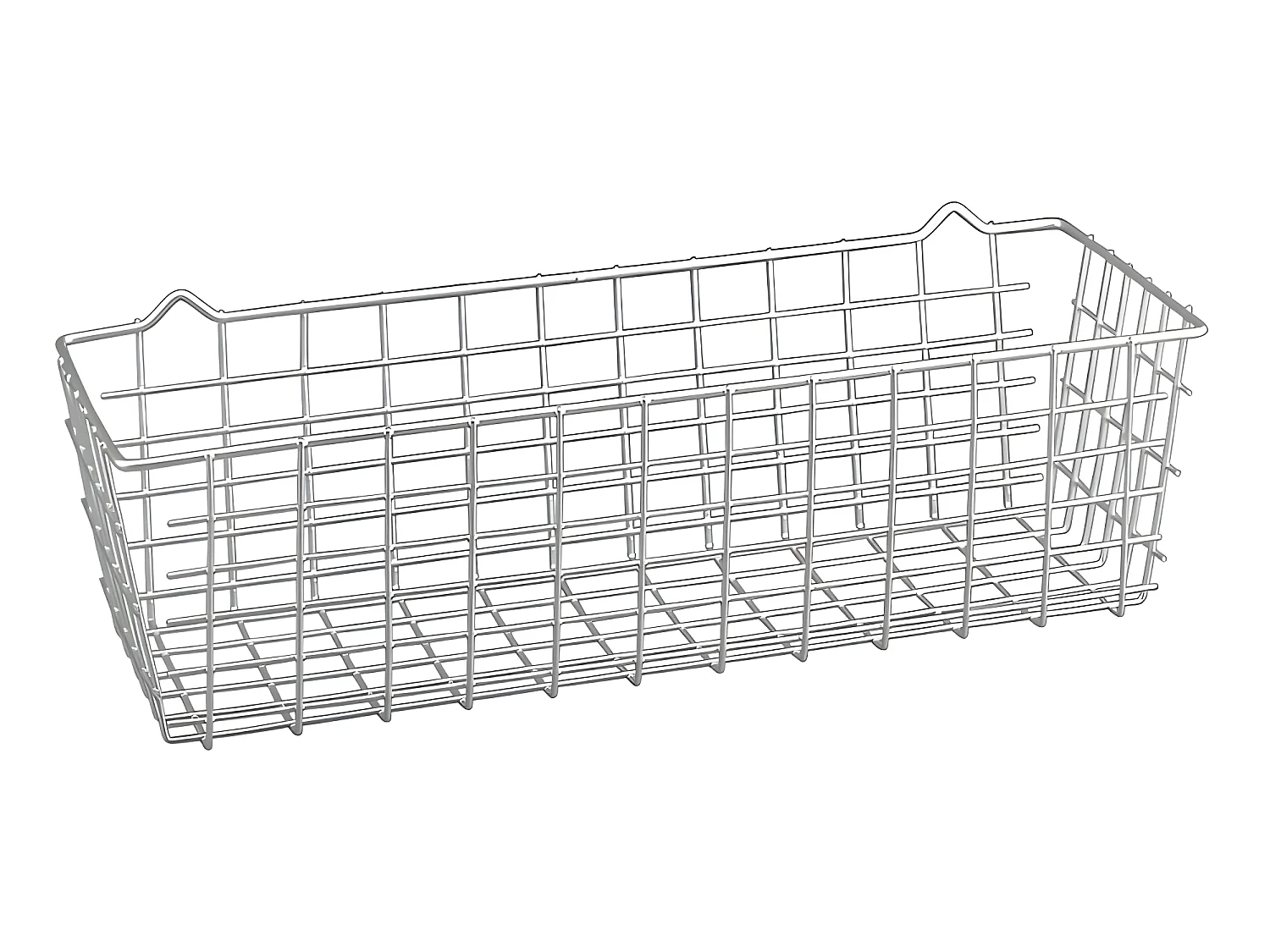 Panier Multiusage KOALA Metaltex. Finition Polytherm® Couleur Argent