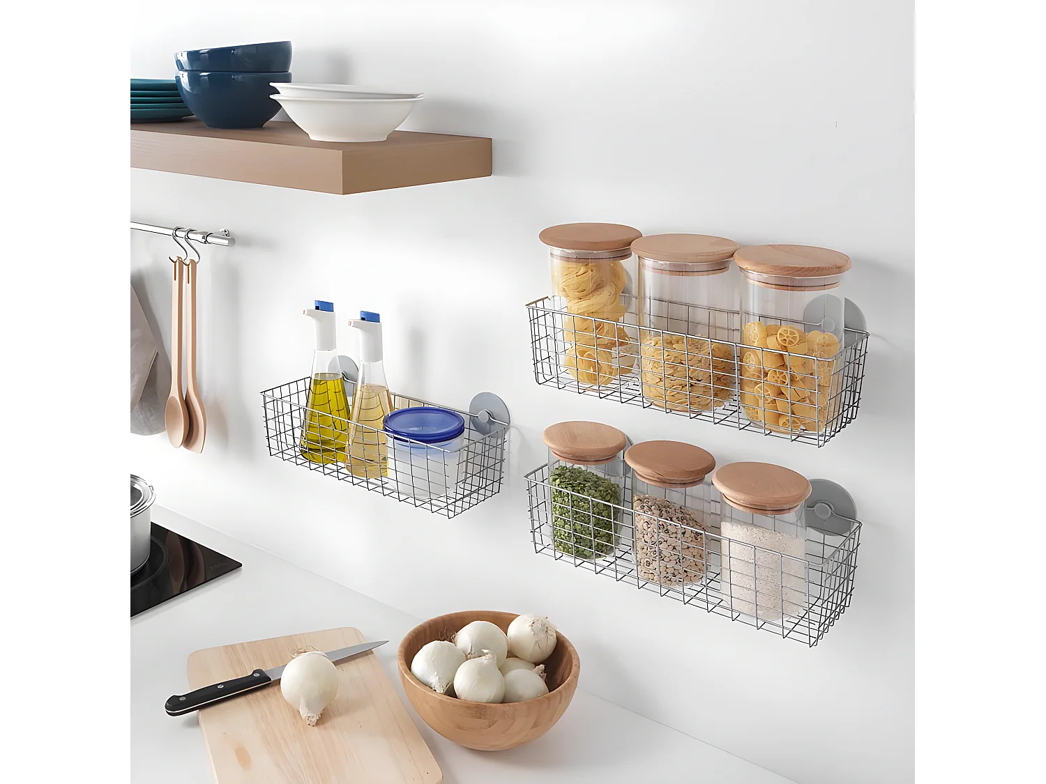 Panier Multiusage KOALA Metaltex. Finition Polytherm® Couleur Argent