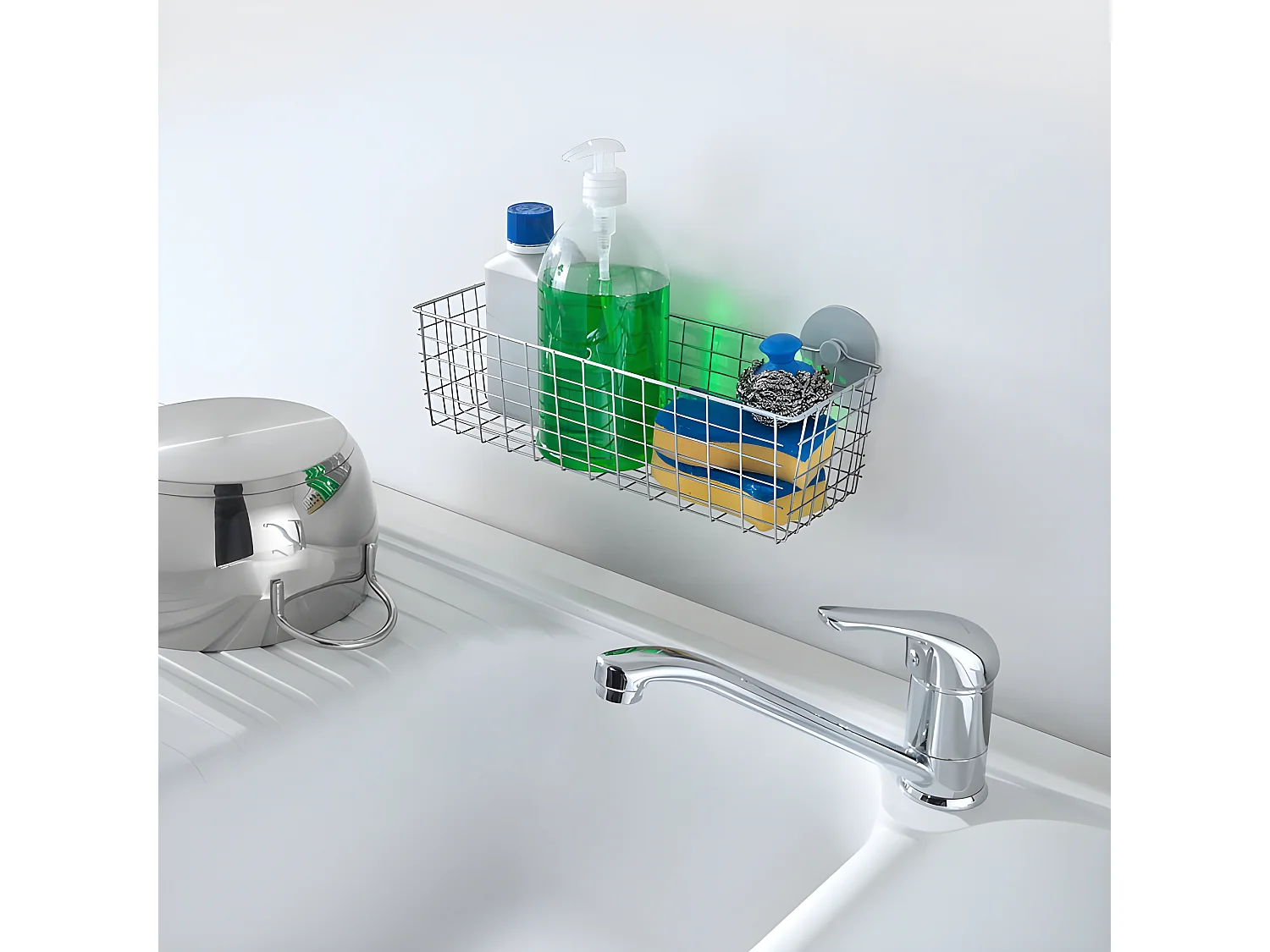 Panier Multiusage KOALA Metaltex. Finition Polytherm® Couleur Argent