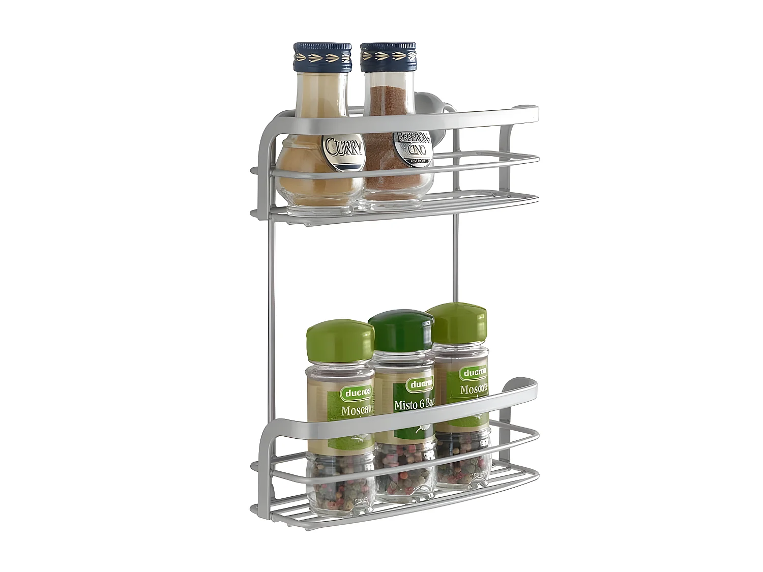 Küchenregal 2 Ebenen EUREKA Metaltex Grau Polytherm®