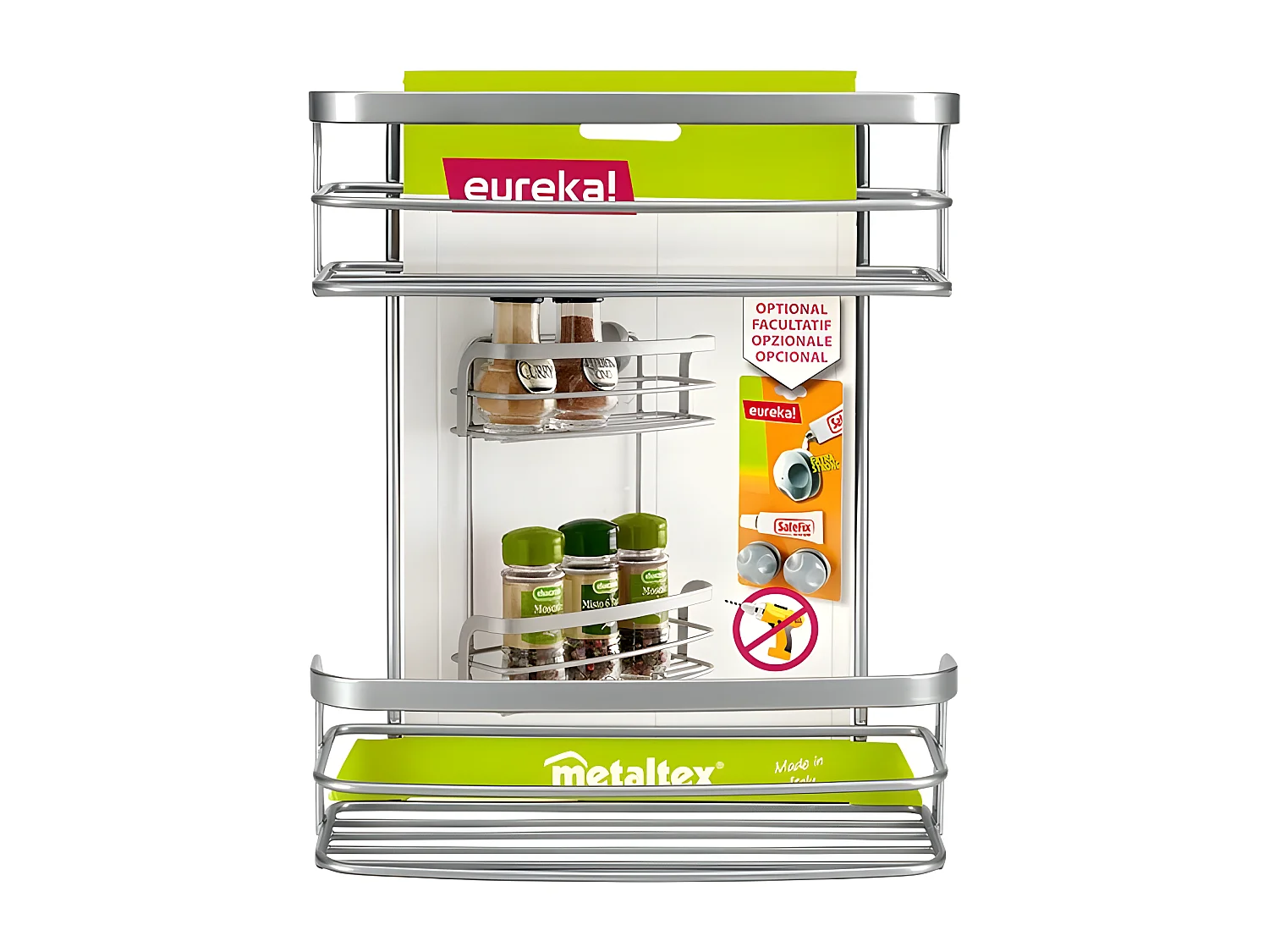 Küchenregal 2 Ebenen EUREKA Metaltex Grau Polytherm®