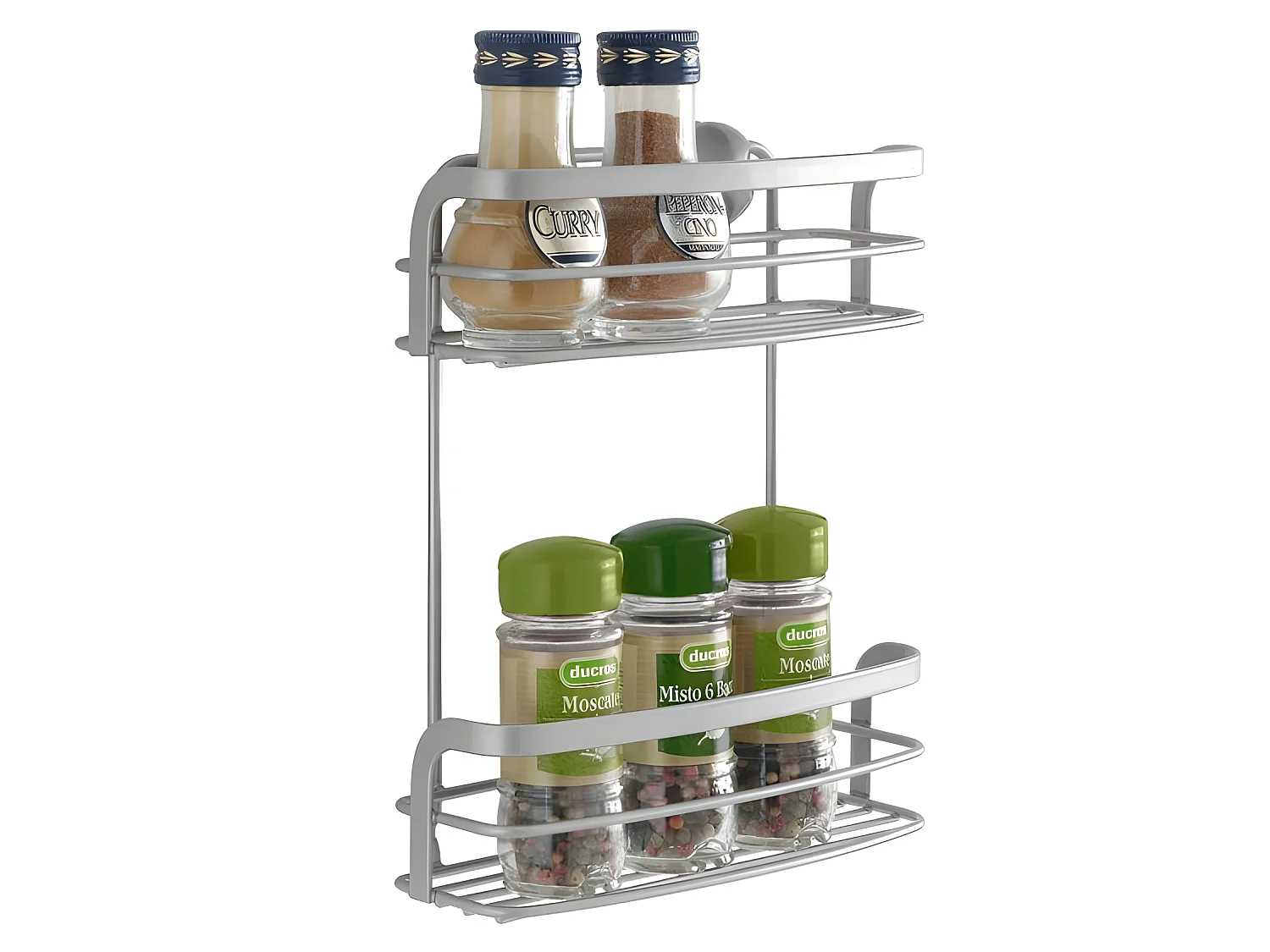 Espagnolette de Cuisine 2 Niveaux Série EUREKA de Metaltex, Finition Polytherm® Couleur Grise