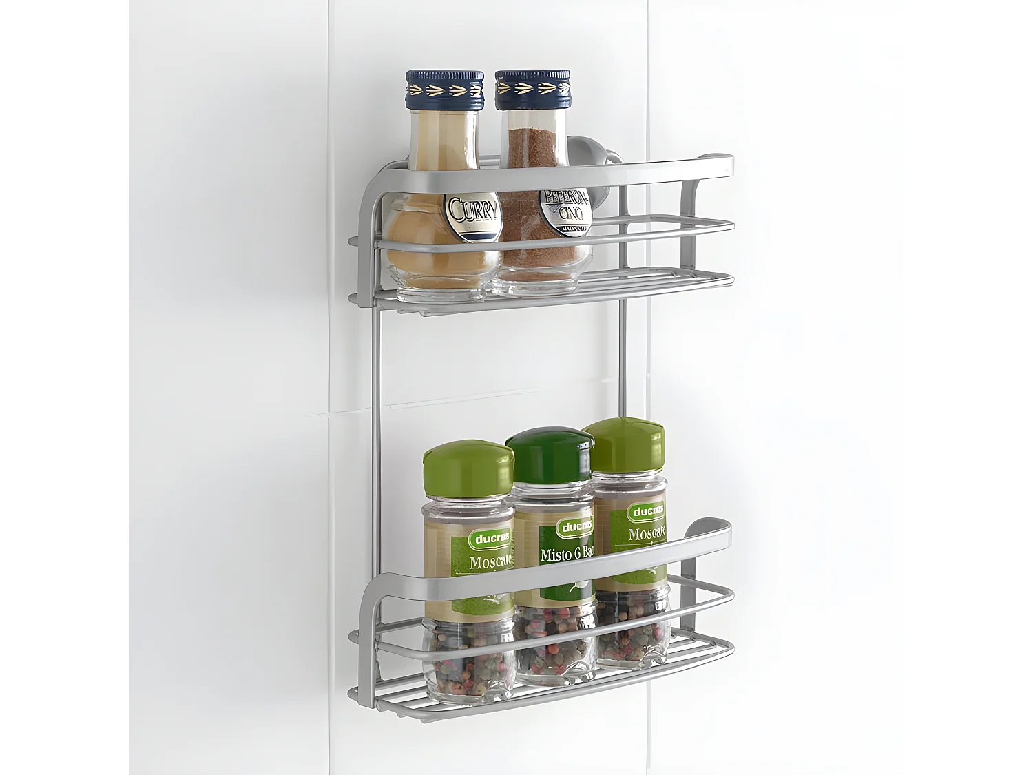 Espagnolette de Cuisine 2 Niveaux Série EUREKA de Metaltex, Finition Polytherm® Couleur Grise