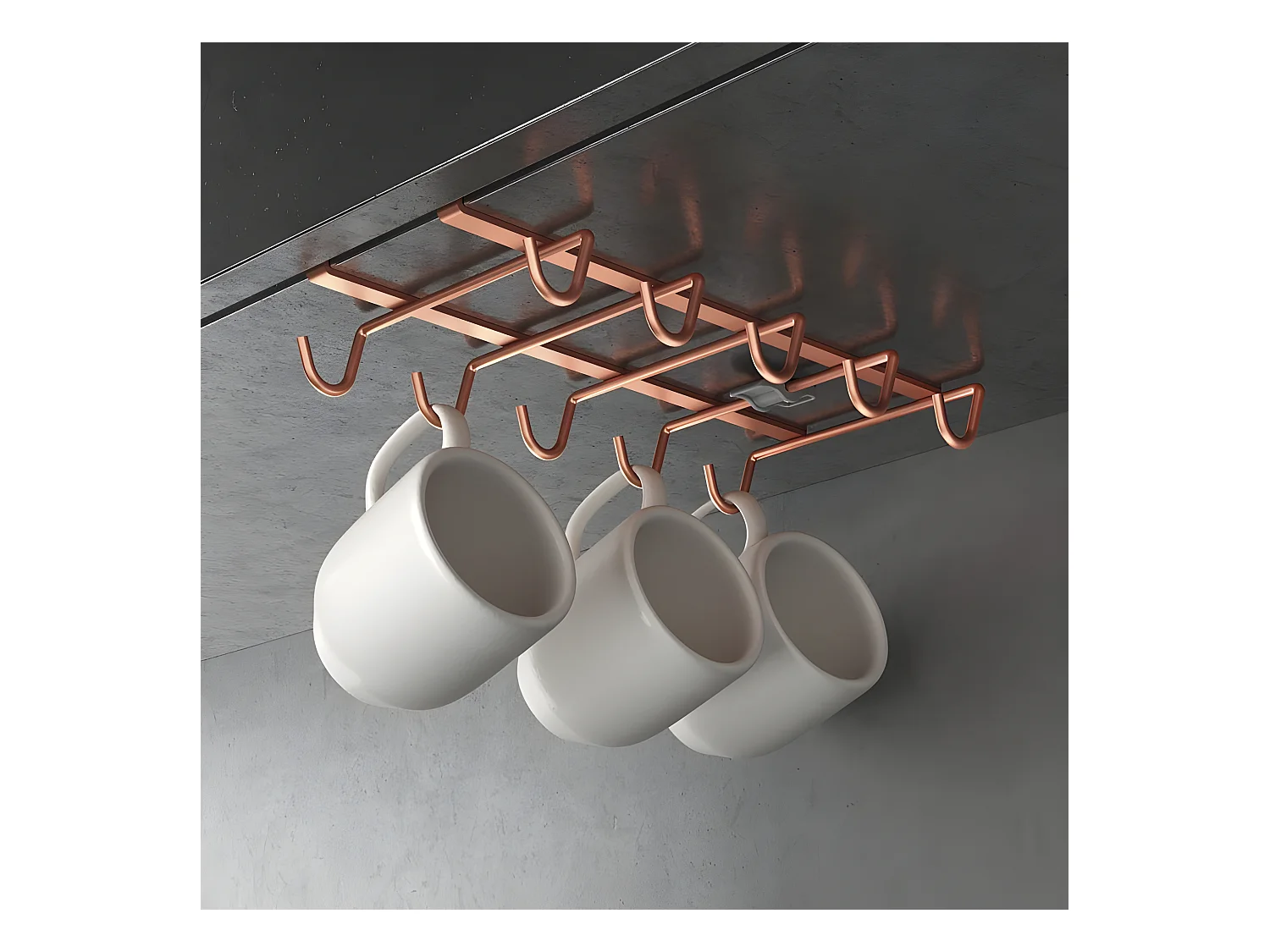 Portatovaglioli MY MUG Serie COPPER Metaltex - Rame Lucido Antiossidante 10 Tazze