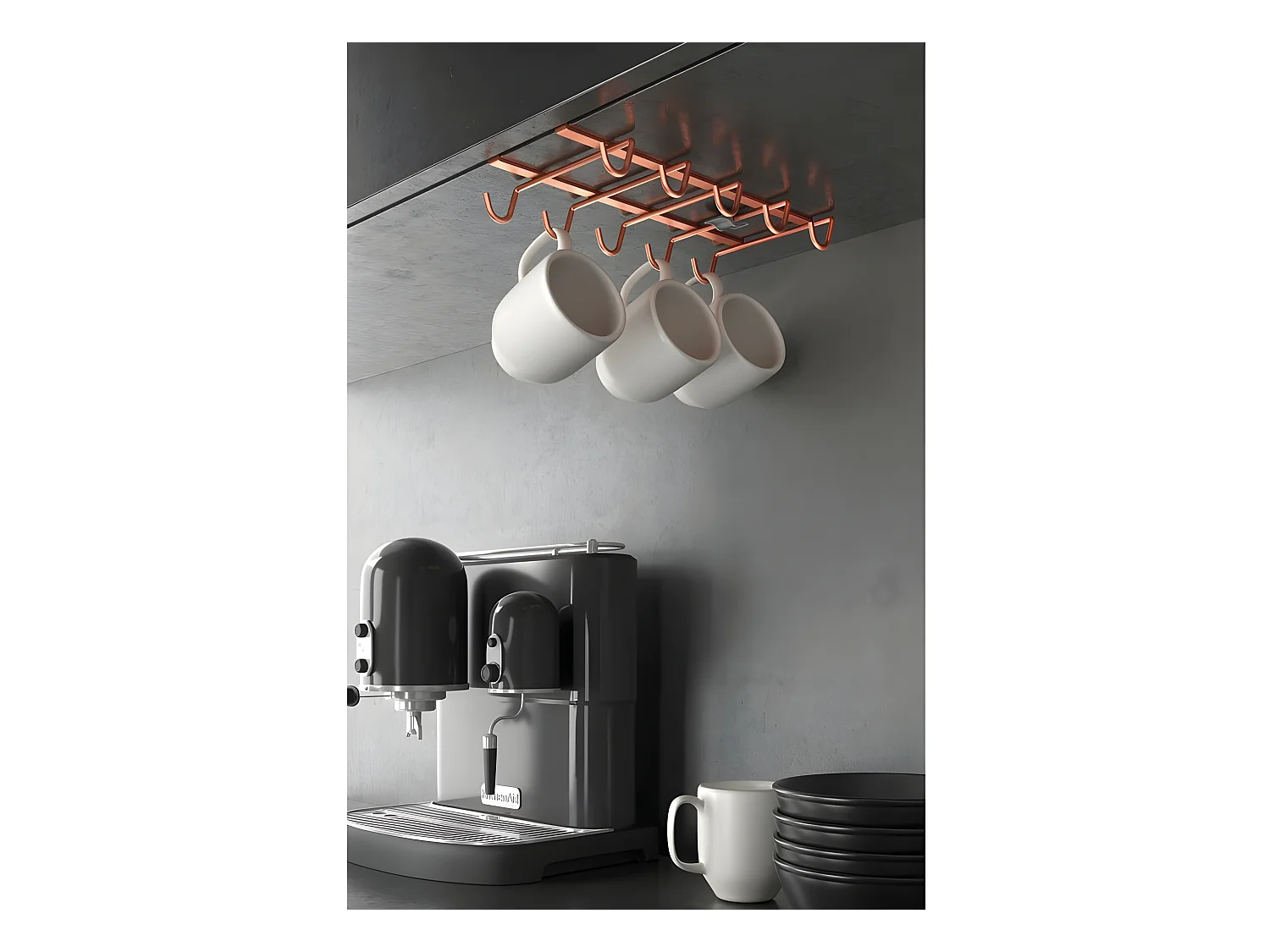 Portatovaglioli MY MUG Serie COPPER Metaltex - Rame Lucido Antiossidante 10 Tazze