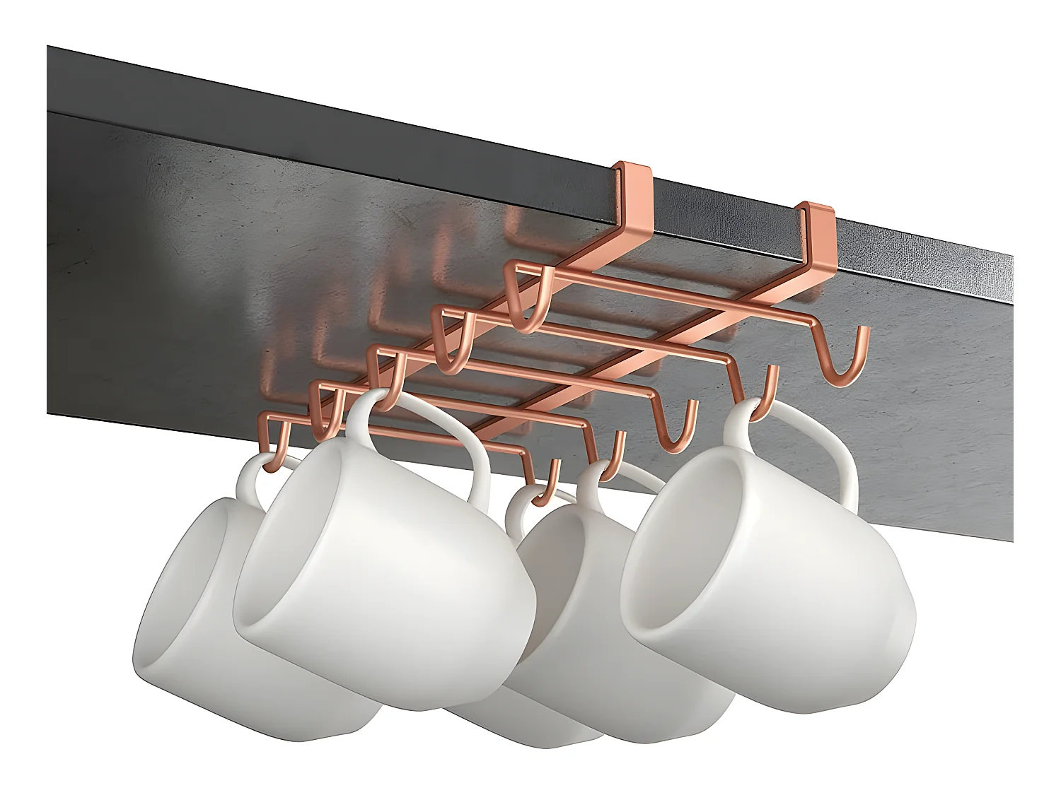 Portavasos MY MUG Serie COPPER Metaltex - Cobre Brillante Antioxidante 10 Tazas