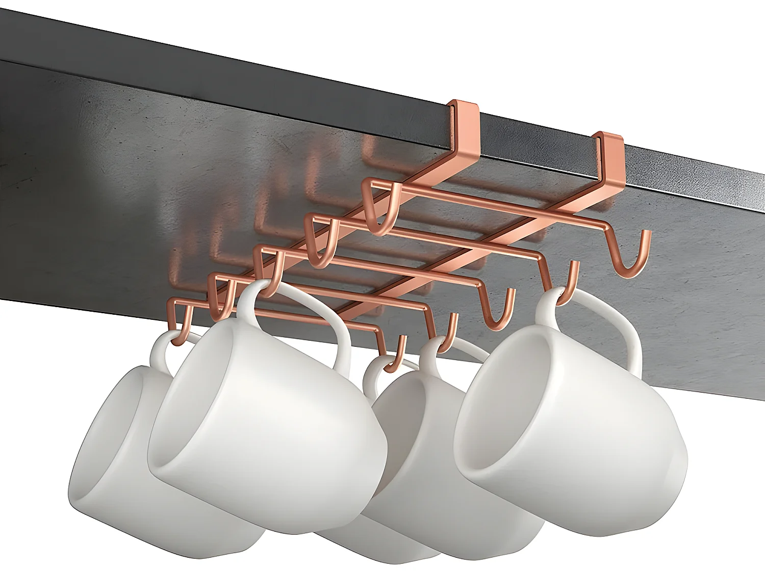 Kopjesrek MY MUG Serie COPPER Metaltex - Glanzend Koper Antioxidant 10 Kopjes