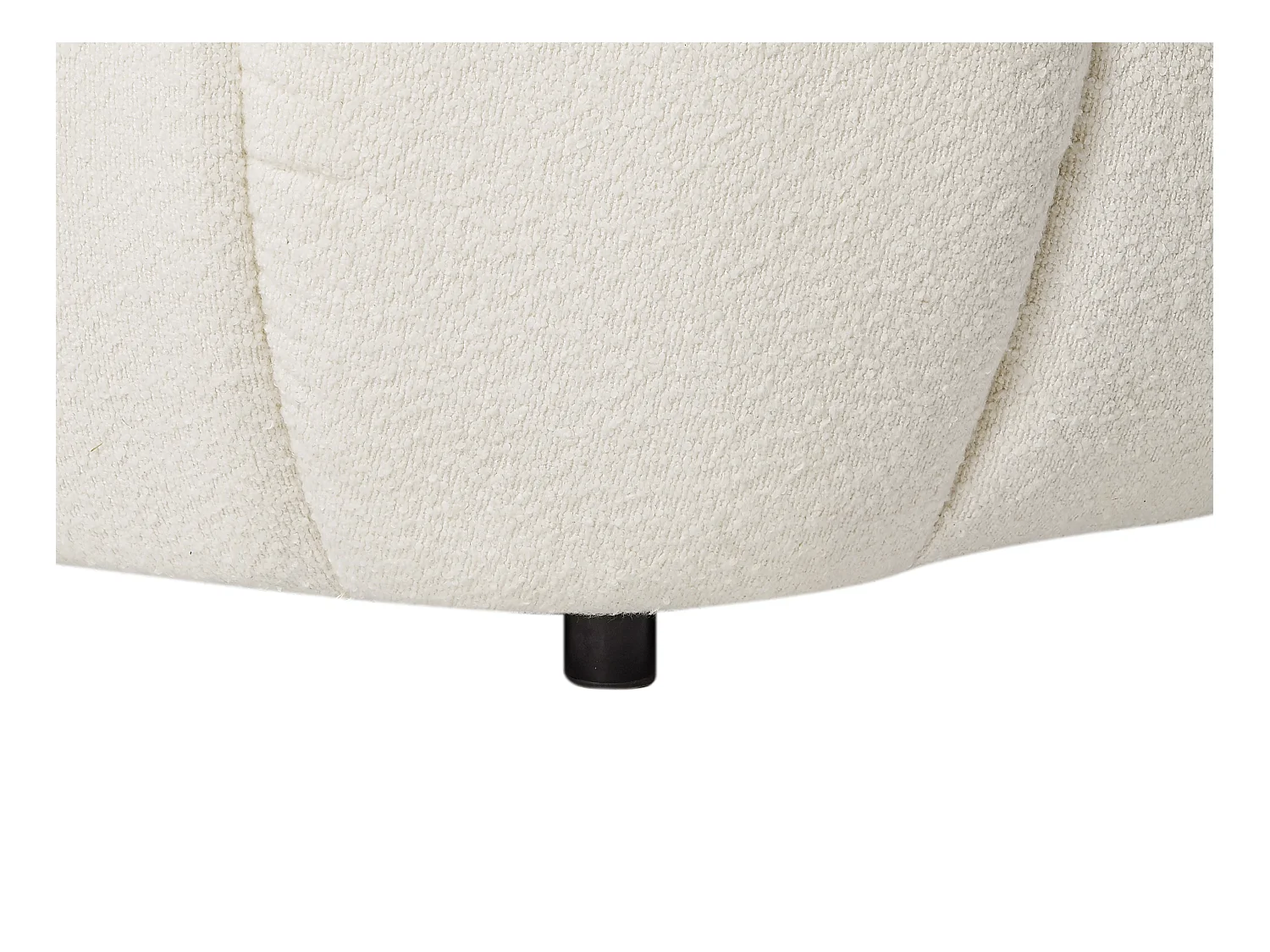 Canapé 3 places en tissu bouclette blanc BOVERA