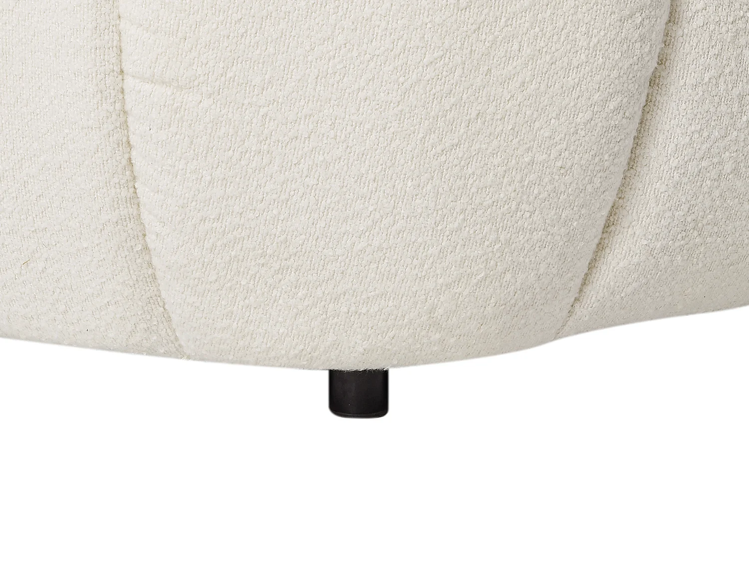 Driezitsbank van witte boucléstof BOVERA