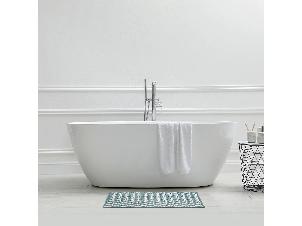 Tapis de bain déco en polycoton 60x120cm