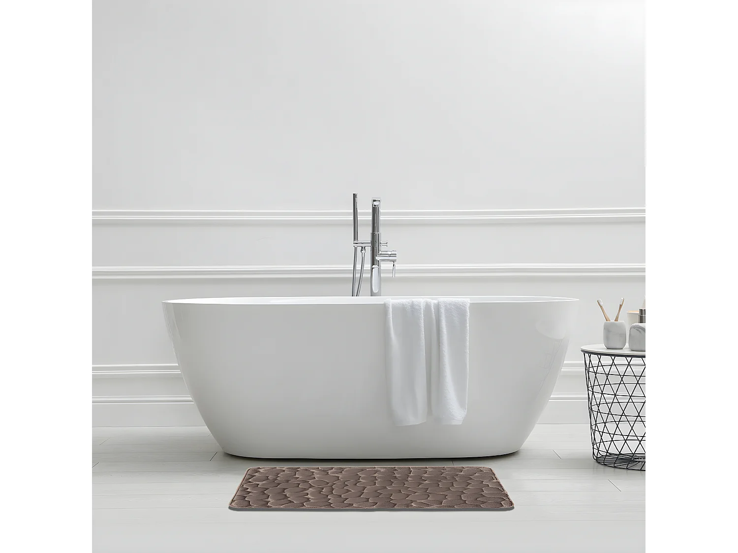 Tapis de bain galet à mémoire de forme 60x100cm