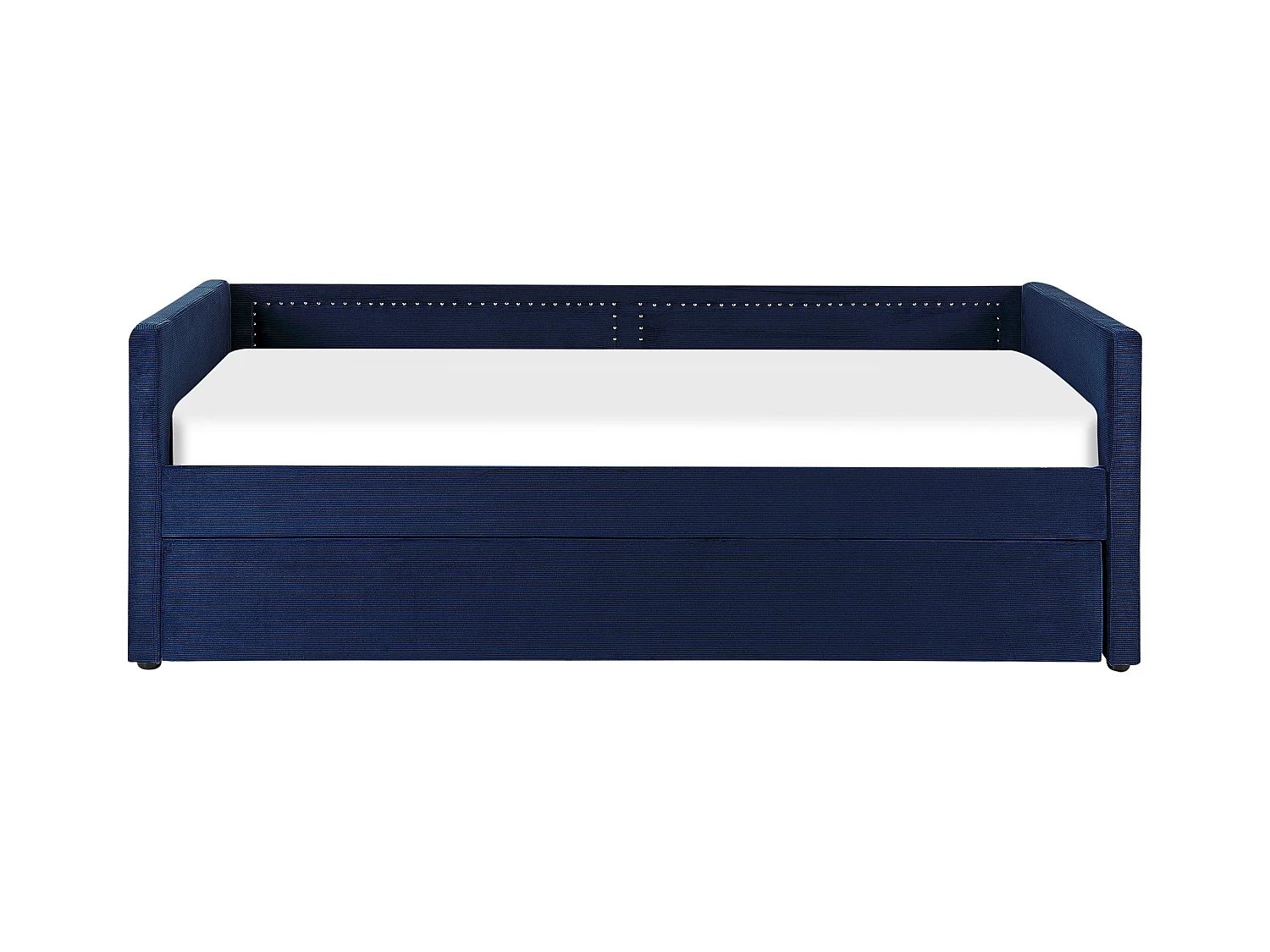 Łóżko wysuwane Sztruks MIMIZAN 90 x 200 cm Granatowy