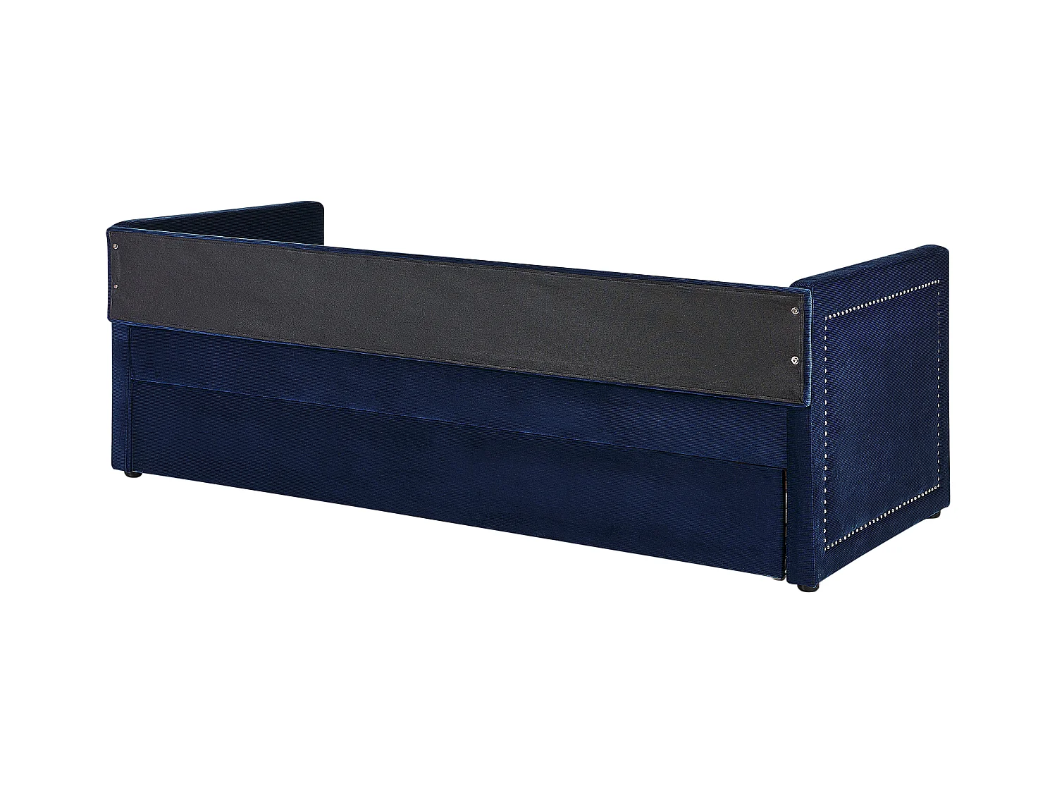 Łóżko wysuwane Sztruks MIMIZAN 90 x 200 cm Granatowy