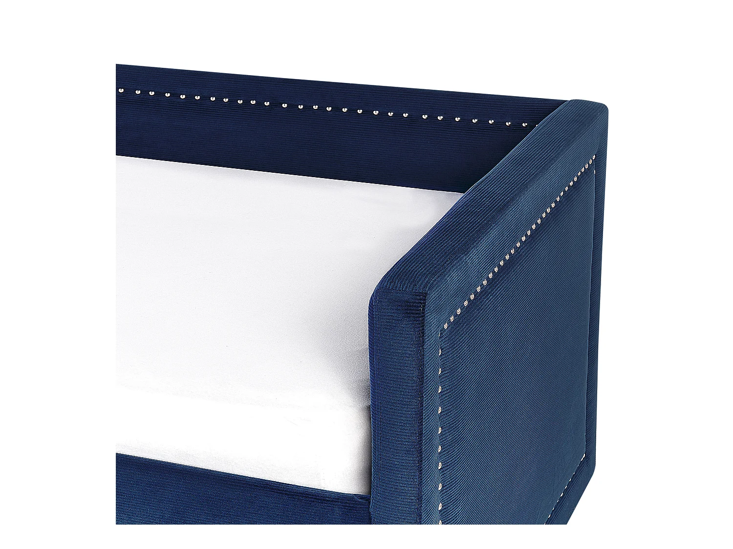 Łóżko wysuwane Sztruks MIMIZAN 90 x 200 cm Granatowy