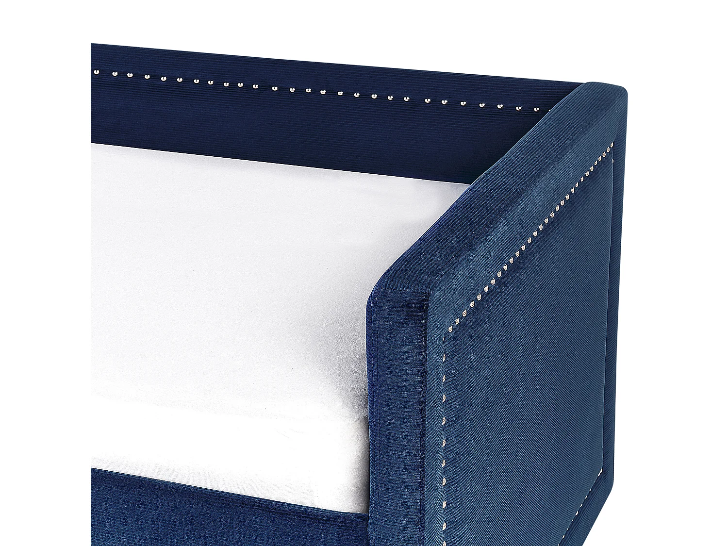 Lit gigogne Velours côtelé MIMIZAN 90 x 200 cm Bleu marine